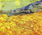 Vincent van Gogh Reaper painting